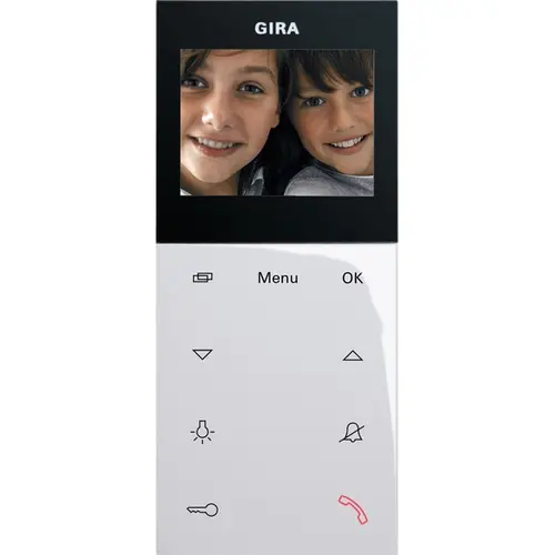 Gira 123903 huisstation video opbouw Plus Systeem 55 wit glans