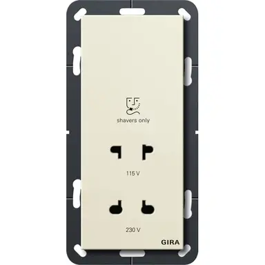 Gira 282001 scheerwandcontactdoos 115 - 230 V creme glans