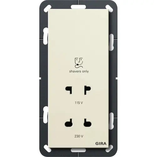 Gira 282001 scheerwandcontactdoos 115 - 230 V creme glans