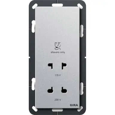 Gira 282026 scheerwandcontactdoos 115 - 230 V aluminium mat