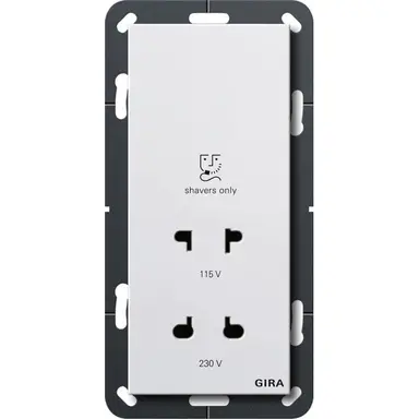 Gira 282003 scheerwandcontactdoos 115 - 230 V wit glans