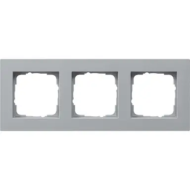 Gira 0213255 afdekraam 3-voudig E2 vlak aluminium mat