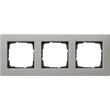 Gira 0213335 afdekraam 3-voudig E2 vlak edelstaal