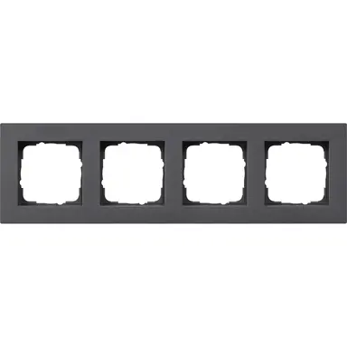 Gira 0214235 afdekraam 4-voudig E2 vlak antraciet mat