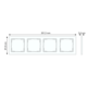 Gira 0214255 afdekraam 4-voudig E2 vlak aluminium mat