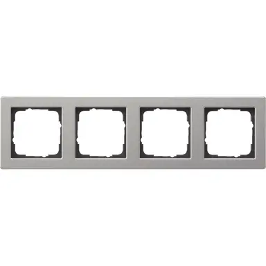 Gira 021433 afdekraam 4-voudig E2 edelstaal