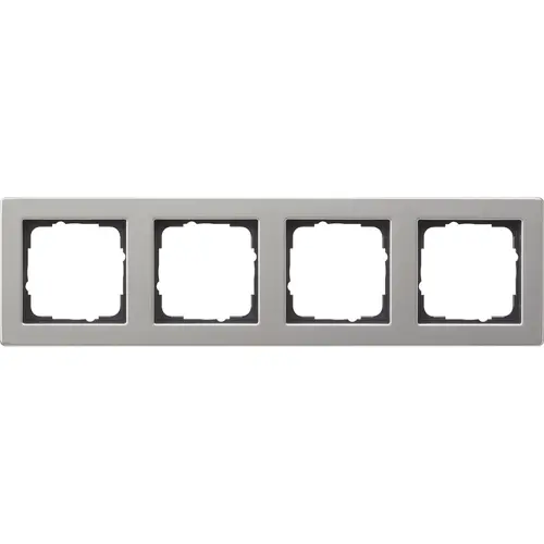 Gira 021433 afdekraam 4-voudig E2 edelstaal