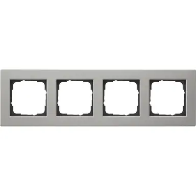 Gira 0214335 afdekraam 4-voudig E2 vlak edelstaal