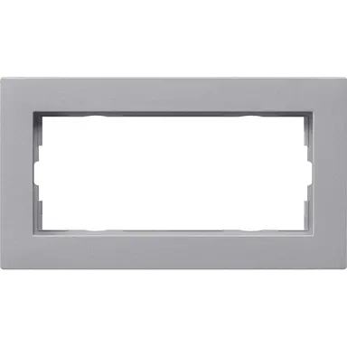 Gira 1002255 afdekraam 2-voudig zonder middenstijl E2 vlak aluminium mat