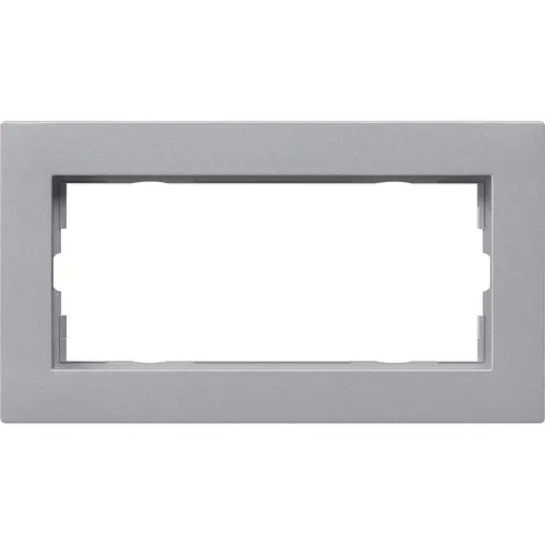 Gira 1002255 afdekraam 2-voudig zonder middenstijl E2 vlak aluminium mat