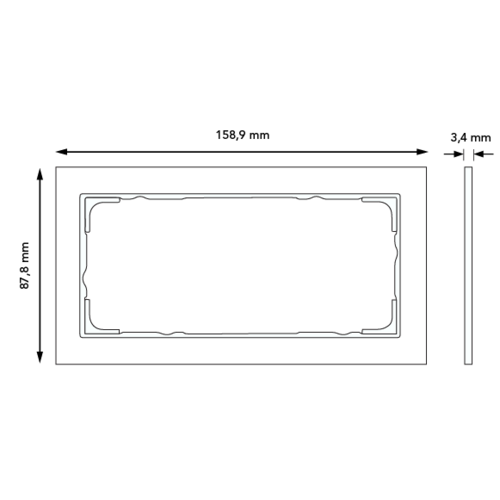 Gira 1002255 afdekraam 2-voudig zonder middenstijl E2 vlak aluminium mat