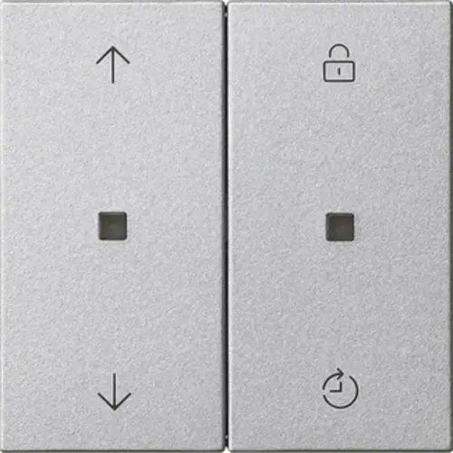 Gira 536326 Systeem 3000 Memory bedieningselement met pijlsymbolen Systeem 55 aluminium mat