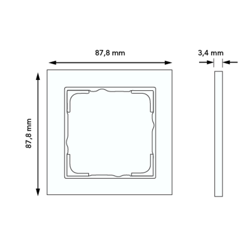 Gira 0211255 afdekraam 1-voudig E2 vlak aluminium mat