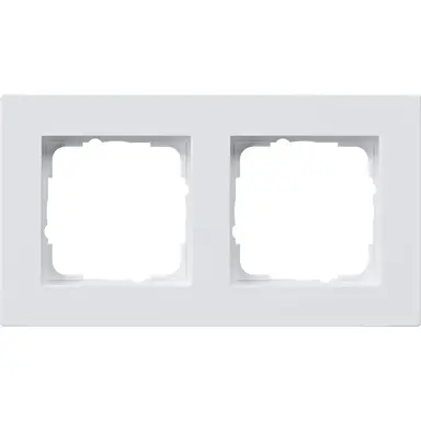 Gira 0212225 afdekraam 2-voudig E2 vlak wit mat