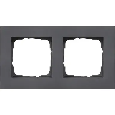 Gira 0212235 afdekraam 2-voudig E2 vlak antraciet mat