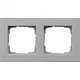 Gira 0212255 afdekraam 2-voudig E2 vlak aluminium mat