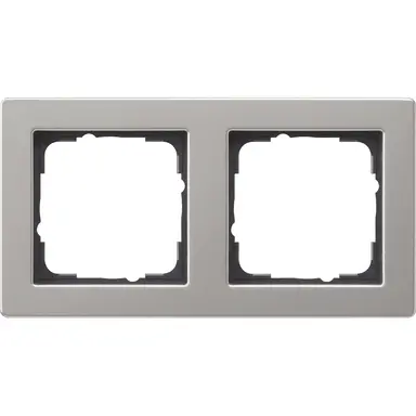 Gira 021233 afdekraam 2-voudig E2 edelstaal