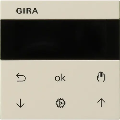 Gira 536601 jaloezie- en schakelklok knop met display Systeem 3000 Systeem 55 creme