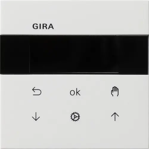 Gira 5366112 Systeem 3000 jaloezie- en schakelklok knop met display F100 wit glans