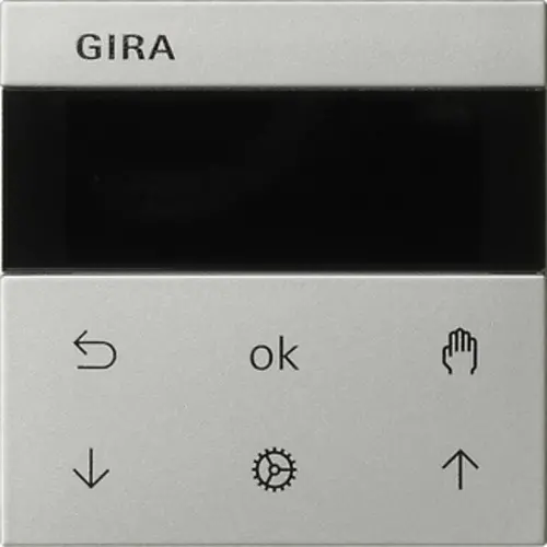 Gira 5366600 jaloezie- en schakelklok knop met display Systeem 3000 Systeem 55 edelstaal