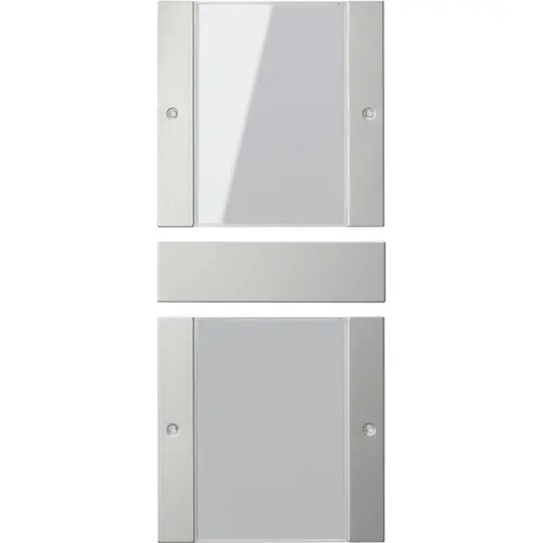 Gira 2132600 wppnst 2-voudig tekstkader Systeem 55 trnsp/edelstaal