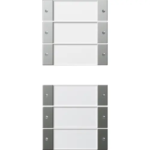 Gira 2136600 wppnst 6-voudig tekstkader Systeem 55 trnsp/edelstaal