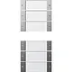 Gira 2136600 wppnst 6-voudig tekstkader Systeem 55 trnsp/edelstaal
