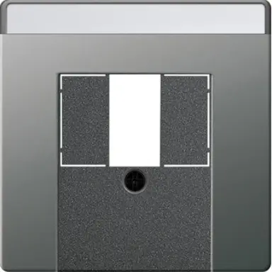 Gira 0876600 centraalplaat USB / luidspreker tekstkader Systeem 55 edelstaal
