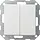 Gira 286027 drukvlakschakelaar rechtstaand serieschakelaar Systeem 55 wit mat