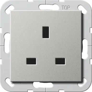 Gira 2776600 wandcontactdoos British Standard 13 a verhoogde aanraakbeveiliging Systeem 55 edelstaal