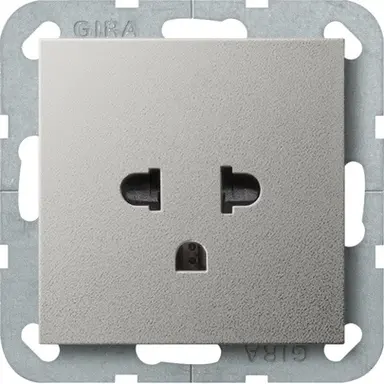 Gira 2840600 wandcontactdoos EURO-US Systeem 55 edelstaal