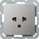 Gira 2840600 wandcontactdoos EURO-US Systeem 55 edelstaal