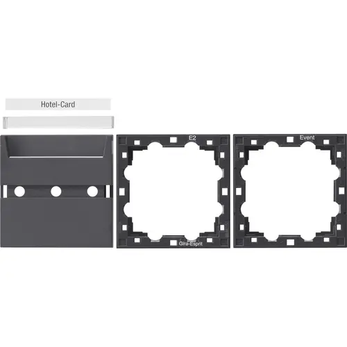 Gira 810628 afdekking hotlcrddrkcont 55antraciet