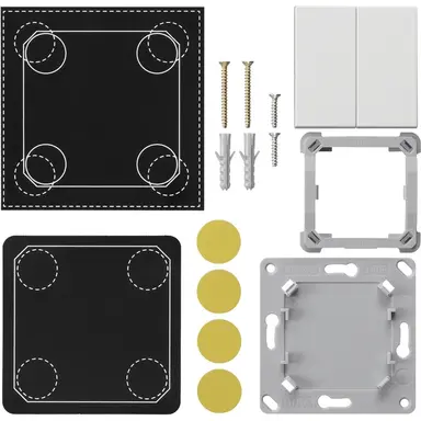 Gira 823203 montageset EnOcean en Bluetooth wandzender 2-voudig Systeem 55 wit glans