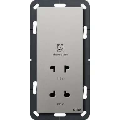 Gira 2820600 scheerwandcontactdoos 115 - 230 V edelstaal