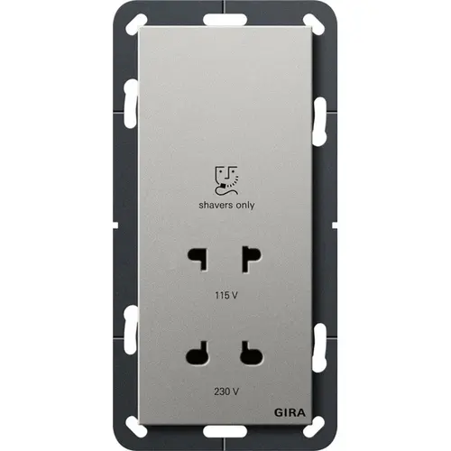 Gira 2820600 scheerwandcontactdoos 115 - 230 V edelstaal
