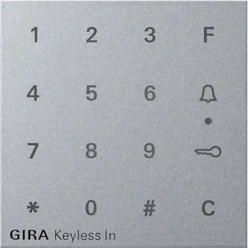 Gira 851326 op.st. codeklavier Systeem 55 aluminium
