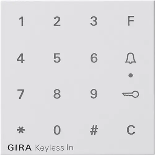 Gira 851327 opst codeklavier 55wit mat