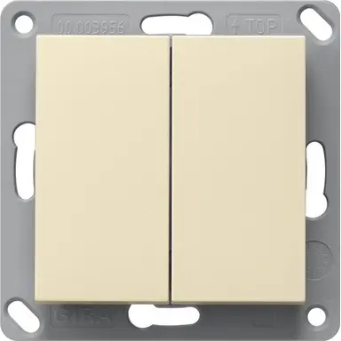 Gira 242201 EnOcean draadloze wandzender 2-voudig Systeem 55 creme glans