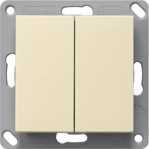 Gira 242201 EnOcean draadloze wandzender 2-voudig Systeem 55 creme glans