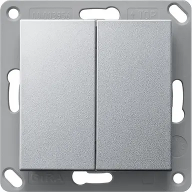 Gira 242226 EnOcean draadloze wandzender 2-voudig Systeem 55 aluminium mat