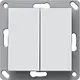 Gira 242227 EnOcean draadloze wandzender 2-voudig Systeem 55 wit mat