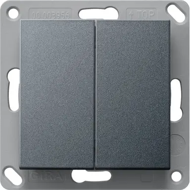 Gira 242228 EnOcean draadloze wandzender 2-voudig Systeem 55 antraciet mat