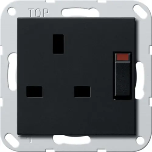 Gira 2778005 wandcontactdoos British Standard 13a ges sh Systeem 55 zwart
