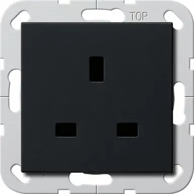 Gira 2776005 wandcontactdoos British Standard 13a sh Systeem 55 zwart