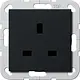 Gira 2776005 wandcontactdoos British Standard 13a sh Systeem 55 zwart