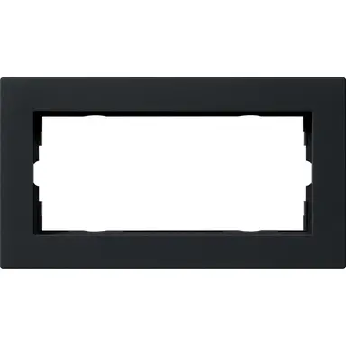 Gira 1002095 afdekraam 2-voudig zonder middenstijl E2 vlak zwart mat