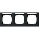 Gira 109309 afdekraam 3-voudig horizontaal tekstkader E2 zwart mat