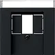 Gira 0876005 centraalplaat USB met tekstkader Systeem 55 zwart mat