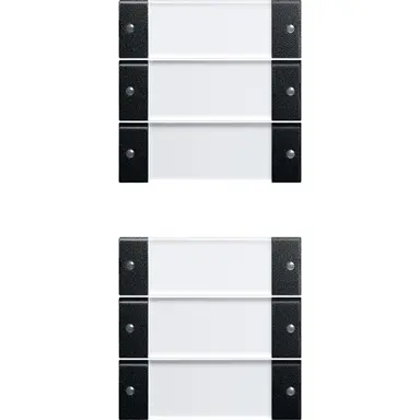 Gira 2136005 wipset 6-voudig tekstkader Systeem 55 zwart